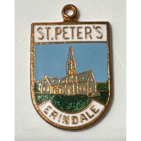 St. Peters Erindale Enamal Souvenir Charm Pendant Mississauga Ont Canada - Picture 2 of 4